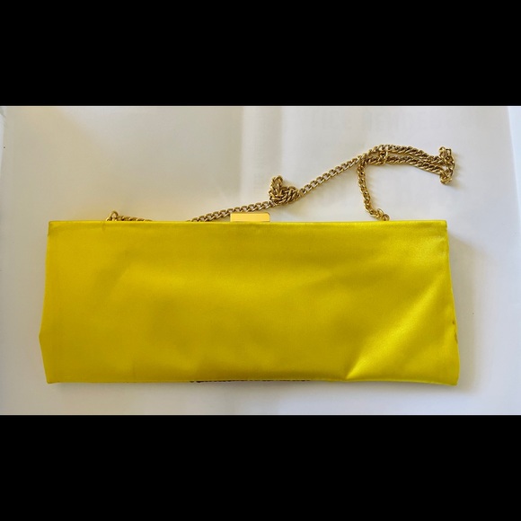 Bebe Yellow & Gold Chic & Sassy Clutch - Picture 6 of 8